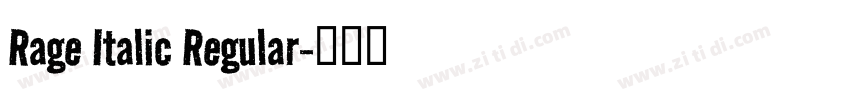 Rage Italic Regular字体转换